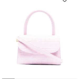 NWT By Far mini tote, crocodile texture, pink. Original $633
